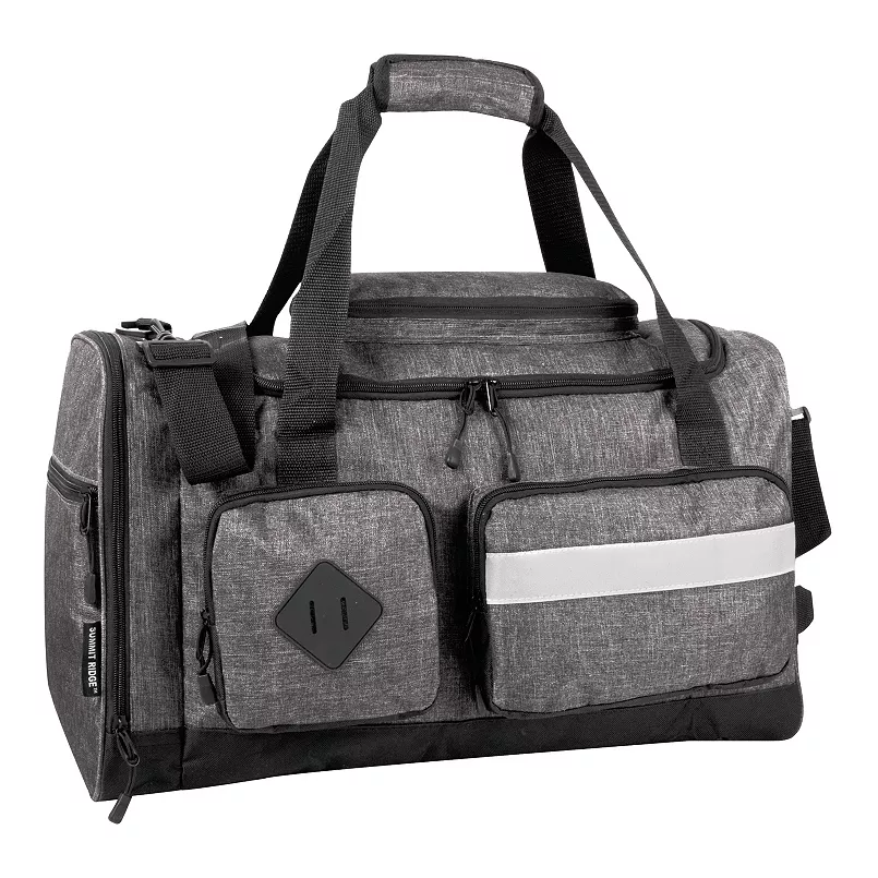 5004728_Gray_Heather LiftyPack Cargo Duffel Bag with Reflective Strip - Image 1