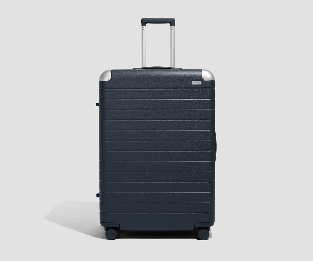 PDP_AluminumFrame_Navy_Large_02 LiftyPack Aluminum Edge Suitcase Navy Blue - Image 1